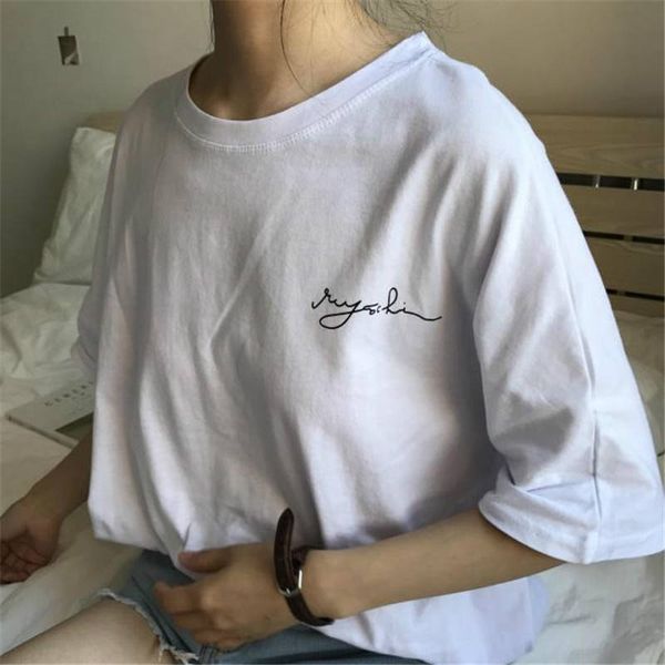 

women clothes woman shirt harajuku summer t shirts vintage character printed short sleeve o neck fashion women causal white shirt