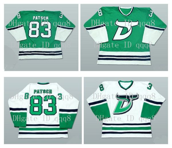 

danbury whalers jersey 83 ryan patsch white 100% stitching custom hockey jerseys, Black;red