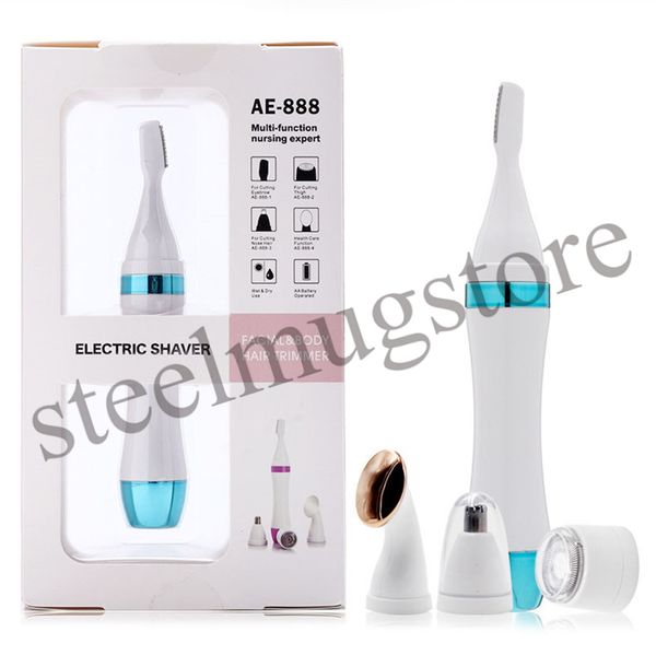 

multifctional epilator kit 4pc hair body automatic shaving trimmer facial remover lady bikini armpit leg removal dhl