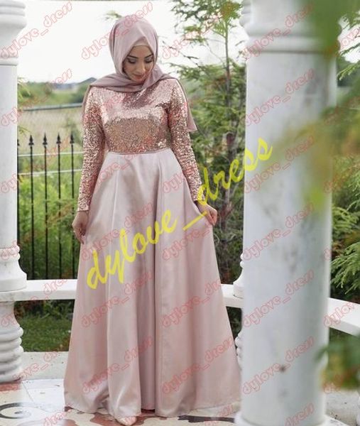 

2019 muslim long plus size long sleeve sequined sparkle black girl prom dresses mermaid vestidos de fiesta formal dress evening gowns