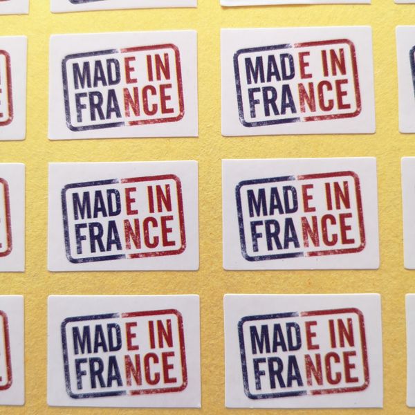 

800pcs 25x18mm MADE IN FRANCE Sticker for French Factory Products Origin Instruction Manufactured In France Paper Label