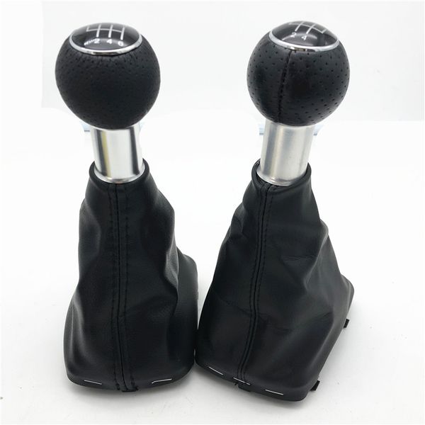 

12mm/23mm car styling 5 / 6 speed gear shift knob with leather gaiter boot cover case for a3 s3 8l 1.6l 2001 2002 2003