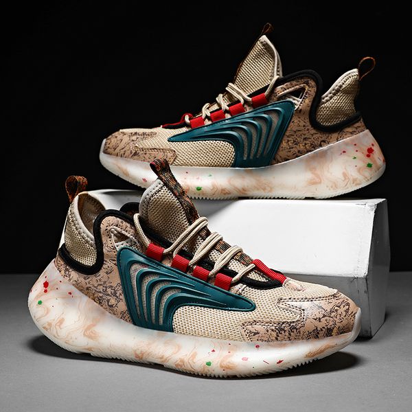 

trend мужчины кроссовки спорт кроссовки damping подушка дышащие knit сетки vamp для наружной бегом полуботинки zapatillas