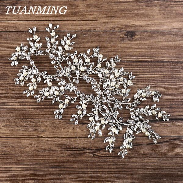 

pearl rhinestone headband bridal wedding hair band accessories bridal silver rhinestone headband tiaras pearl hair bands, Golden;white
