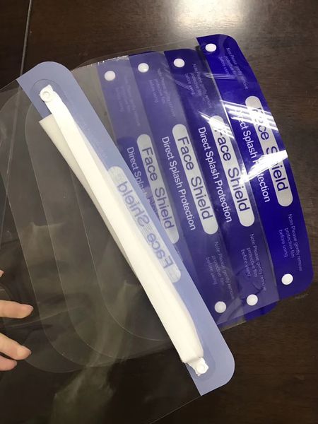 

Hot Sale safety comfortable Anti fog transparent Plastic PET Protective Face Shield with DHL free shipping in ready stock
