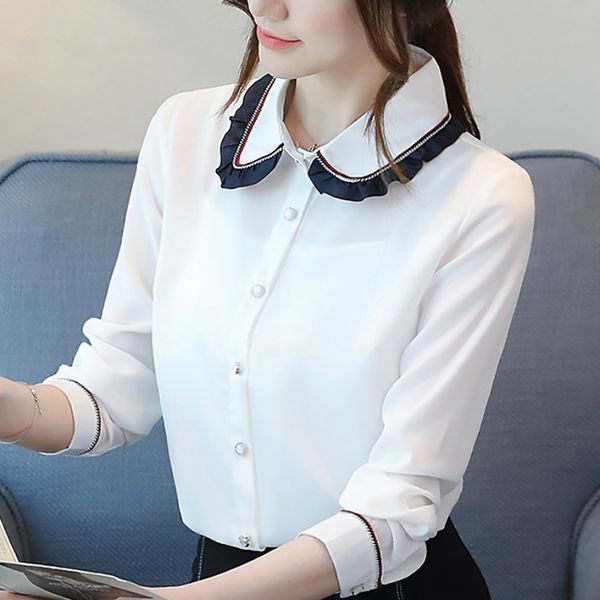 

fashion woman blouses 2020 white blouse chiffon blouse shirt women clothes long sleeve women womens and blouses c784