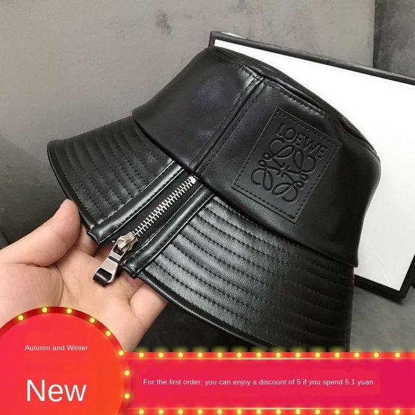 

dzj4b wind zipper fisherman women's bucket bucket racket fisherman hat black small edge flat women's all-match street racket basin, Blue;gray