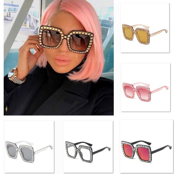 

women square sunglasses fashion italy designer diamond sun glasses ladies vintage goggle eyewear gifts party supplies an2033