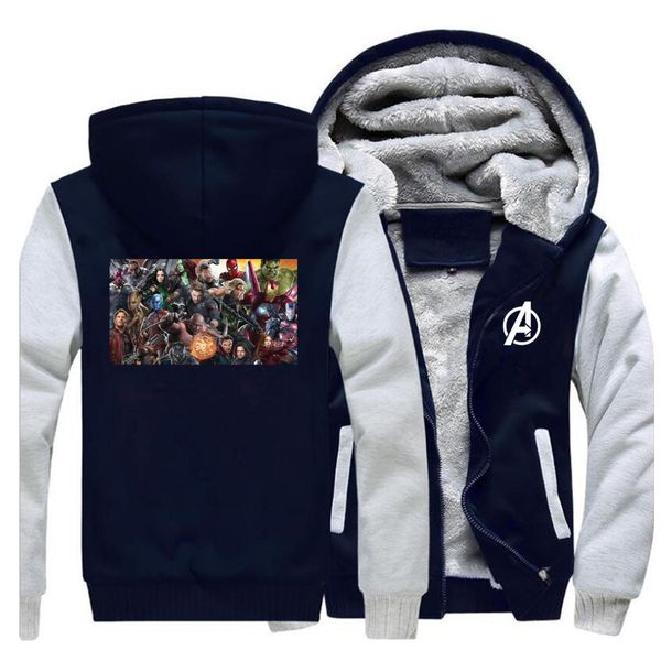 

the winter jacket men fleece thick warm mens jackets and coats hoodies iron man sweatshirt hoody sweatshirts, Black