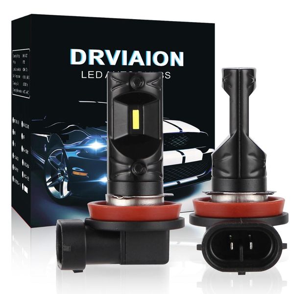 

2pcs h8 h11 h9 led fog light 1860 chip drl 1300lm 12v 6500k for kia for clio