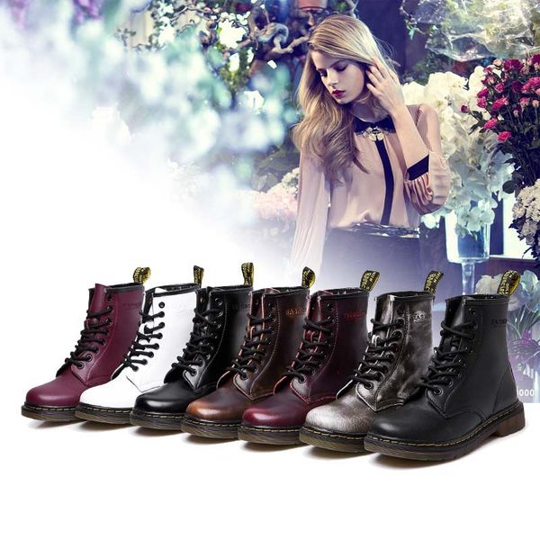 

woman ankle booties designer mens boots women boots martens leather winter warm shoes motorcycle martins rain fur platform oxfords boots, Black
