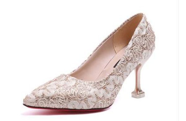 

women's shoes in spring and autumn high fine heel pointed end @137, Black