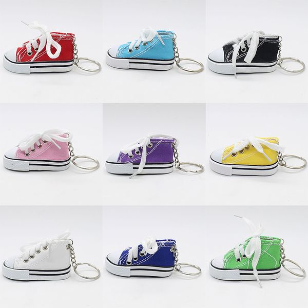 

creative canvas shoes key chain sneaker shoe keychain pendant charms bag car key ring holder jewelry gifts accessory wholesale, Slivery;golden
