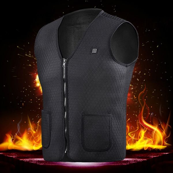 

men outdoor electric heated vest heating jacket winter clothes fishing hiking climbing usb infrared thermal warm waistcoat, Gray;blue