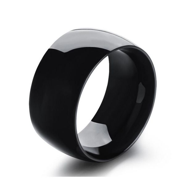 

wholesale new fashion punk jewelry men black / gold stainless steel smooth ring party rings vintage accessories man gift, Golden;silver