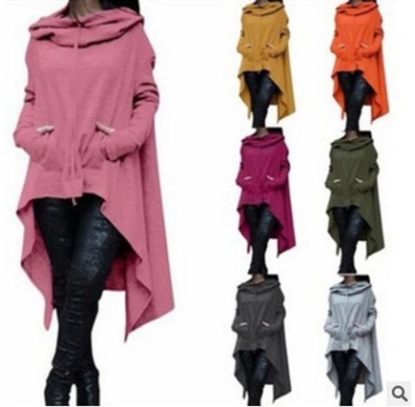 

европейский и американский твердый длинный свитер с капюшоном, White