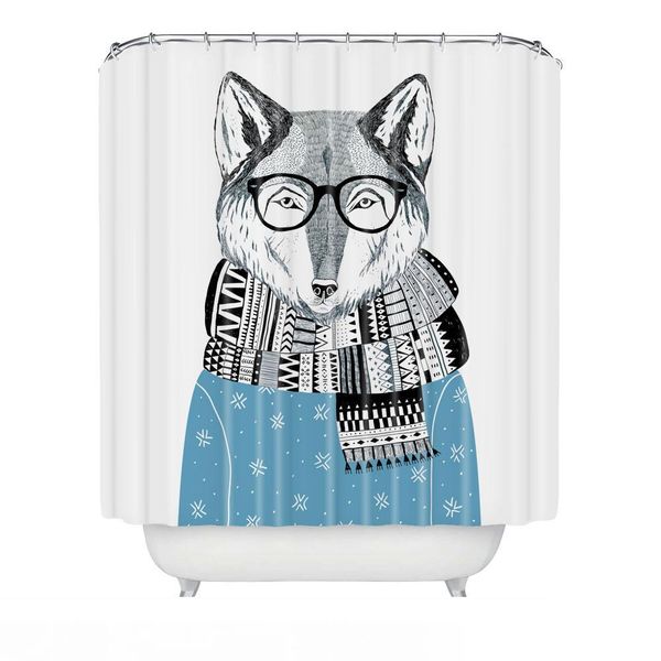 

new wholesale custom animal shower curtains polyester fabric waterproof bath curtain 180cm shower curtain bath curtain