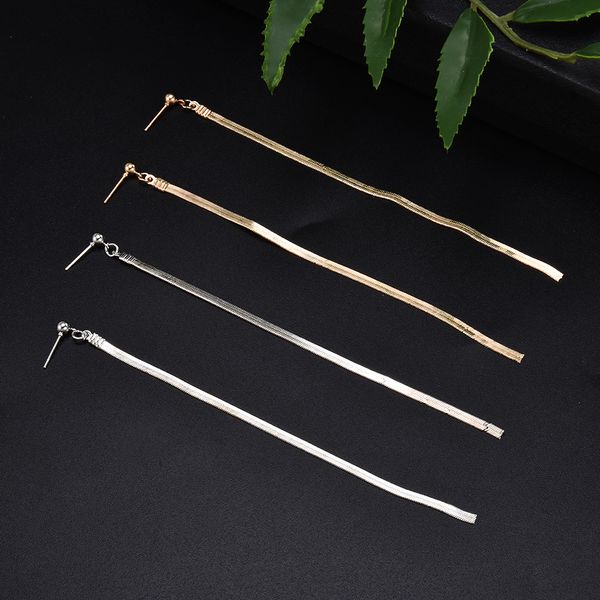 

simple fashion 2 color geometric long vertical bar earrings for women fashion charm drop earrings jewelry kolczyki pendientes, Silver