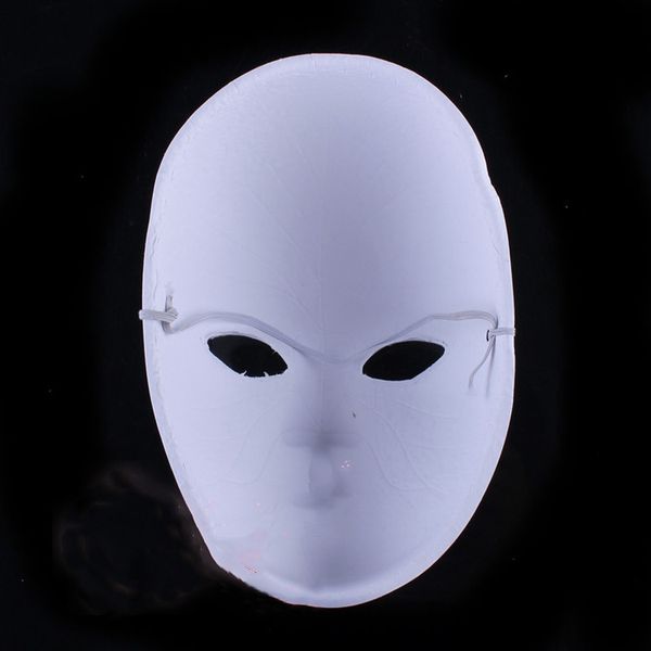 Cartapesta Plain White Blank Venezia Maschere Full Face DIY Fine Art Painting Programmi Masquerade Party Mask 10 pz / lotto Spedizione gratuita