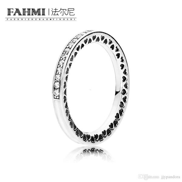 

hywo 100% 925 sterling silver 1:1 original authentic charm 191011cz temperament fashion glamour retro ring wedding women jewelry, Slivery;golden