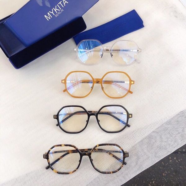 

designer sunglasses men and women designer's full frame glasses are transparent and can be matched with myopia blue light proof glasses, White;black