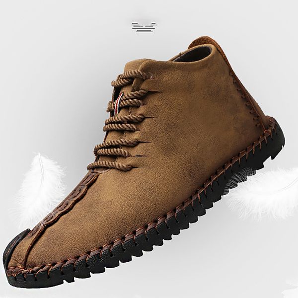 

selling 1 pair men shoes non-slip sneakers breathable casual warm for winter outdoor -b5, Black