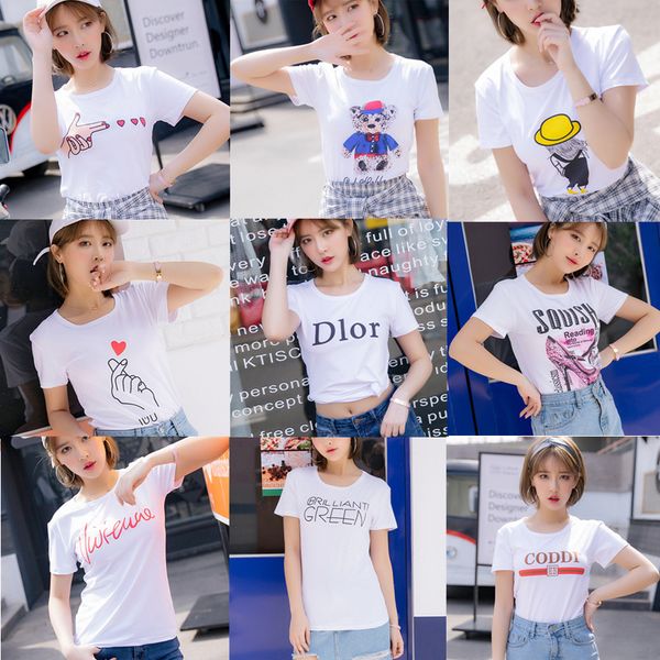 

t - shirts women's summer new student w wholesale, White