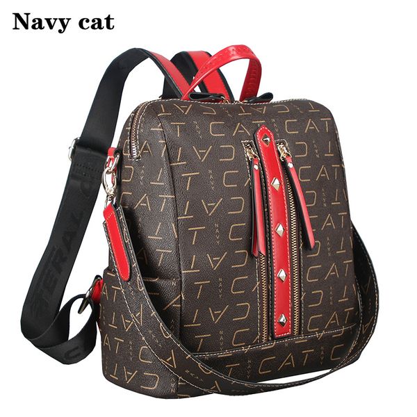 

navy cat 2019 new backpack women korean leisure bag backpacks women's bags