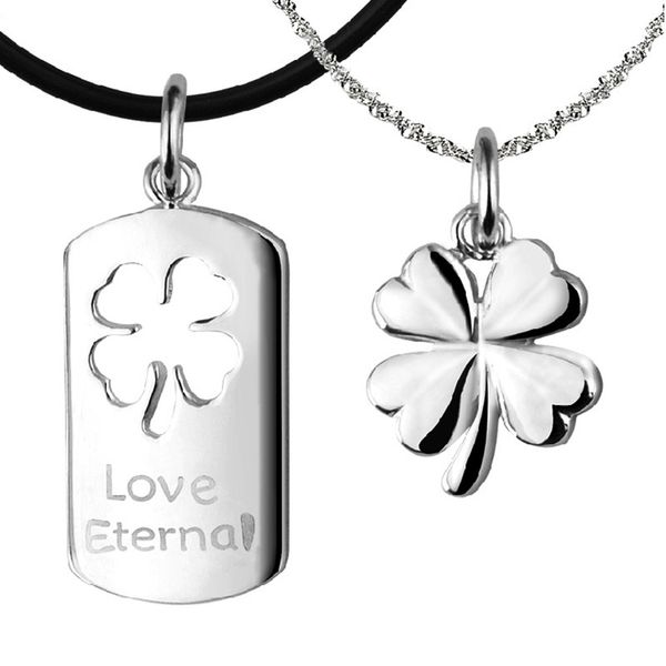 

100% 925 sterling silver romantic love flower lovers`couple pendant necklaces jewelry two short chains wholesale birthday gift