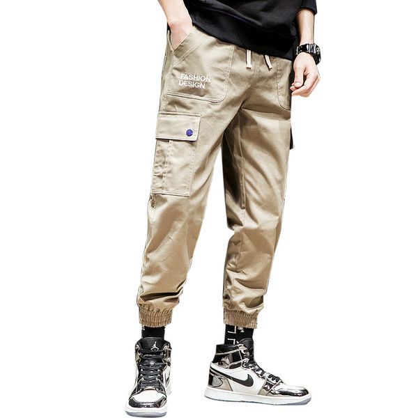 

spring autumn fashion harem pants men black khaki color skateboard hip hop cargo pants men streetwear mens joggers pants