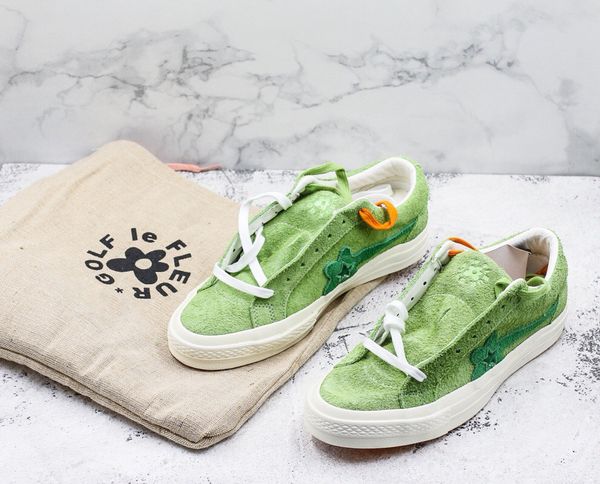 

ttc canvas menss designer shoes one star ox tyler the creator golf le fleur jade lime green red skate sneakers trainers casual shoes, Black