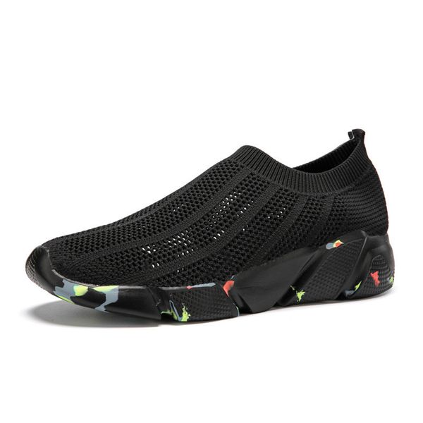 

fashion sock shoes men women canvas sneakers slip on triple black white pink mens breathable trainer sports sneakers style 6