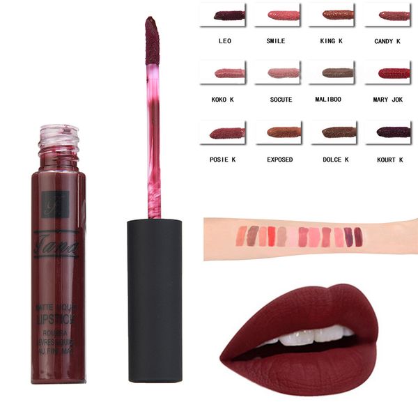 

2019 fashion new lipstick lip gloss 12 color lasting moisturizing non-stick cup lip glaze maquiagem profissional completa 50*