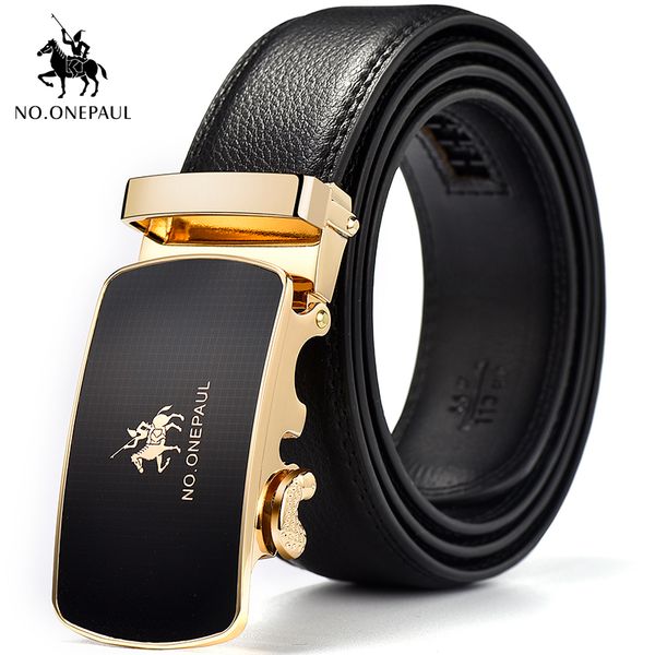 

no.onepaul men luxury belt designer carefully create a new trend of metal phnom penh automatic buckle leather belt freight free, Black;brown