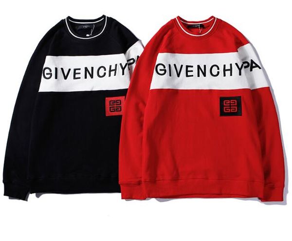 

fashion solid hoody men pullove long sleeved sportswear street givenchy letter print sweatshirt for male hip hop fashion m-xxl, Black