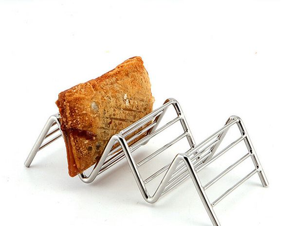 

convenient chic stainless steel taco holder stand tray rack oven dishwasher safe restaurant hot
