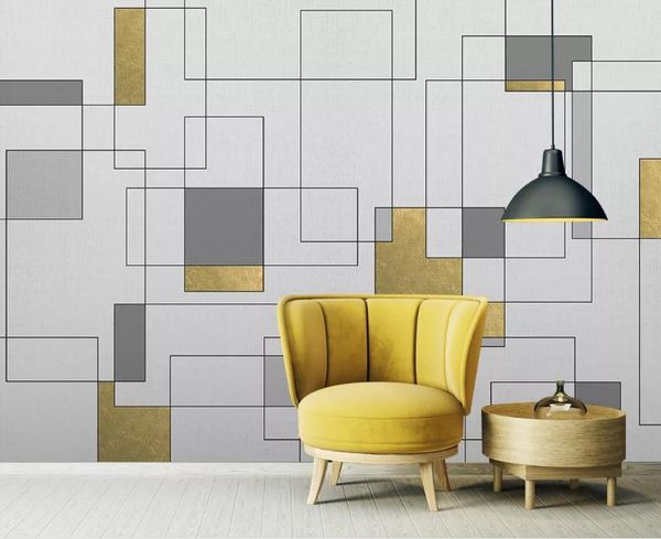 

custom mural wallpaper for walls 3d stereoscopicgeometric gold mosaic pattern bedroom bedroom tv background home wall decoration painting