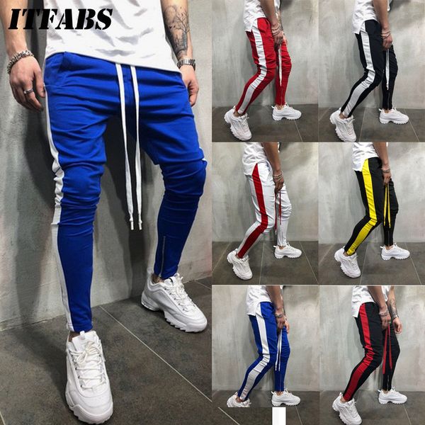 

hirigin harajuku моды мужские joggers тонкий карандаш штаны хип-хоп streetwear mens clthes 2018 мужчины sweatpants track pant hot new, Black