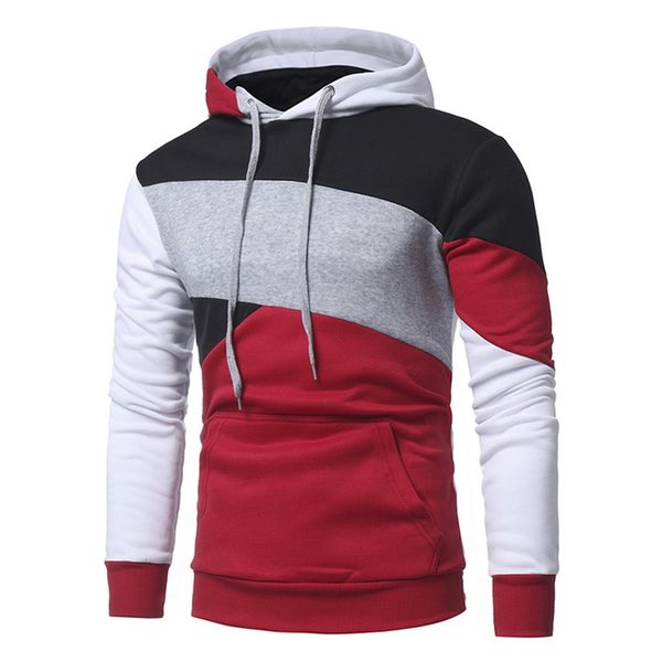 

autumn winter men hoodies sweatshirt hoodie moletom men sportswear sudadera hombre patchwork gyms hooded sweatshirt mens, Black