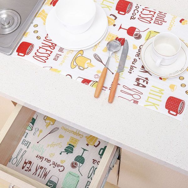

non slip moistureproof kitchen cupboard mat wardrobe shoes cabinet pad refrigerator shelf drawer liner waterproof mouldproof oil