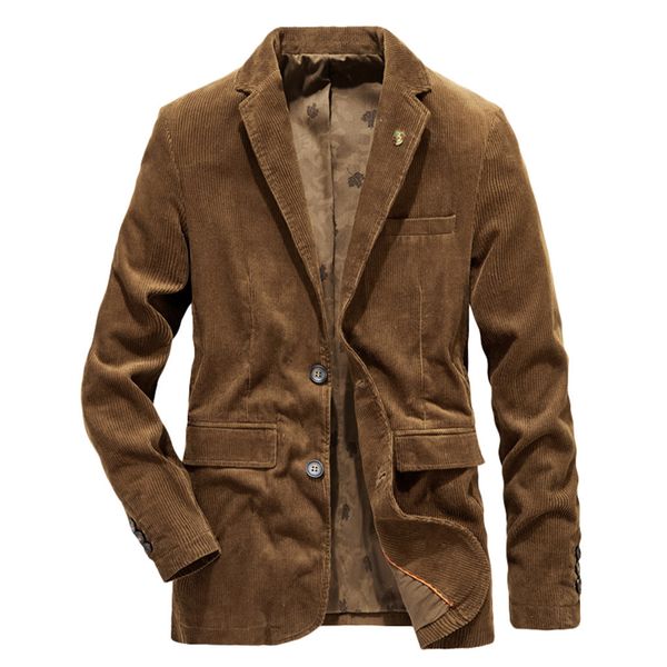 

new men's corduroy jackets winter autumn coats plus size male warm thicken outwear jacket coat jackets turn-down collar #60, Black;brown