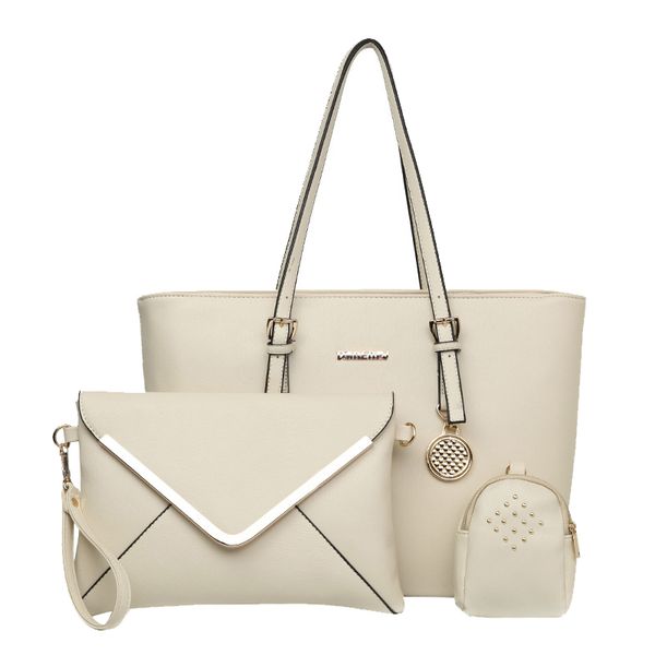 

lady simple classic three-piece handbags shoulder messenger bags cross-body bags white