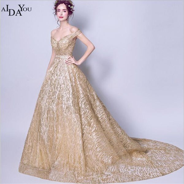 

women banquet evening long dresses aidayou 2018 new sequined women female club party dress luxury vestido ouc2406, White;black
