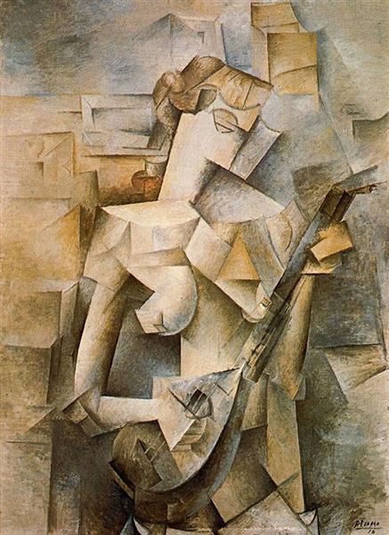 

pablo picasso classical oil painting girl with mandolin (fanny tellier) 100% handmade by experienced painter on white canvas picasso278