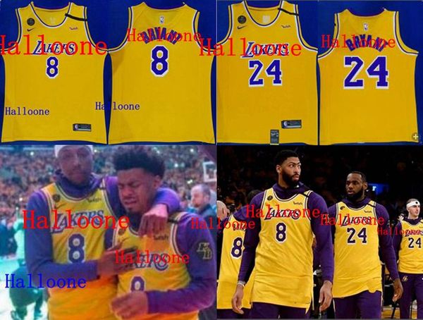 

new 8 bryant jersey los angeles lakers kobe memorial edition jersey golden stitched bryant basketball jerseys 2020