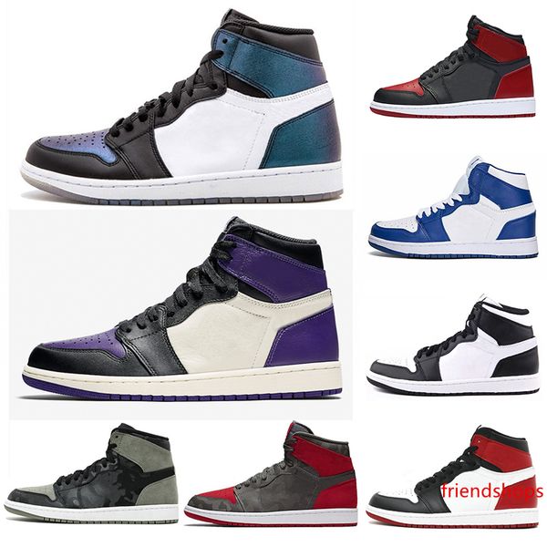 

1 high og bred toe chicago dunk banned game royal basketball shoes men 1s 3 shattered backboard shadow multicolor sneakers size 7-12