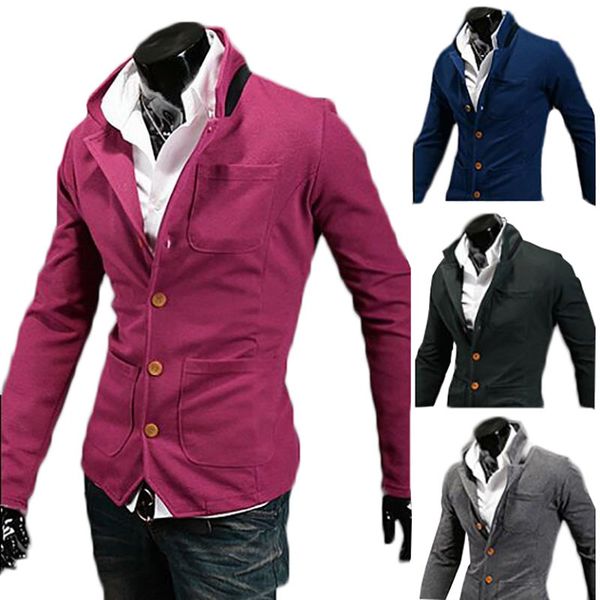 

zogaa solid blazer men casual blazers slim fit stand collar men blazers suit multi-pocket single breasted suit jackets and coats, White;black