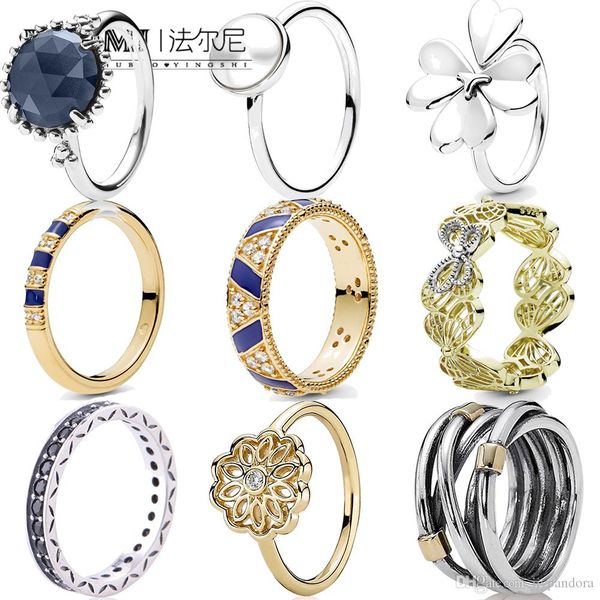 

тенденции моды top brand стерлингового серебра гламурные алмазный бабочка stripe blue crystal drops clover черный камень кольцо бесплатная д, Silver