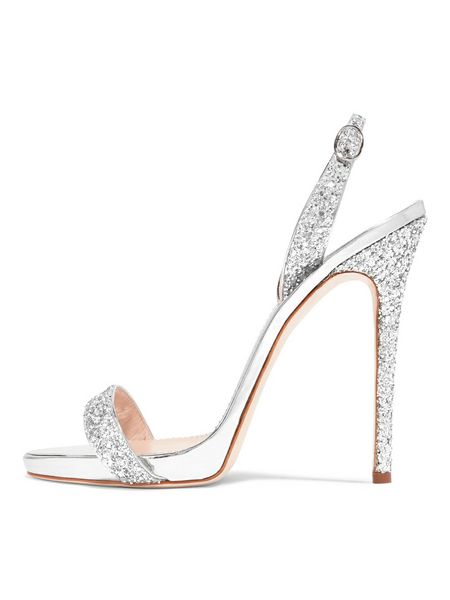 

designer shoes 2019 new fashion sandals sequined cloth silver glitter stiletto heel chic sandals high heels women party shoes, Black