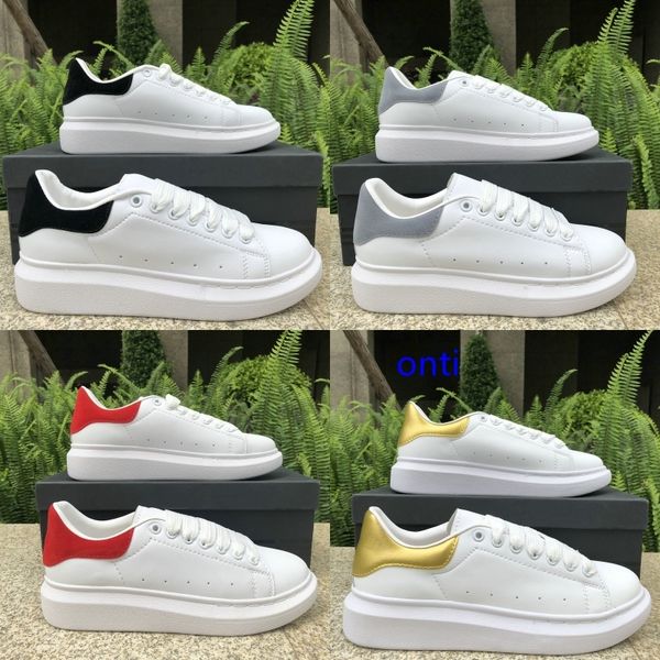 

2019 мужчины женщины плоские туфли повседневная обувь дизайнер дизайнерская обувь черный серый красный белый leather boot runner тренер тапк, Black